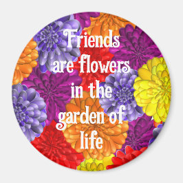 Magneet met bloemen voor vrienden