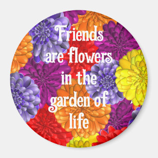 Magneet met bloemen voor vrienden