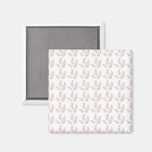 Magneet met blozende botanische varenpatroon