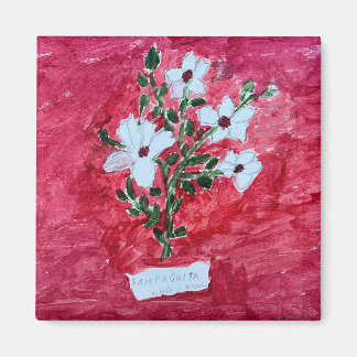 Magneet met botanisch ontwerp