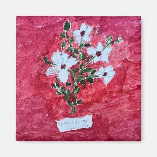 Magneet met botanisch ontwerp (Voorkant)