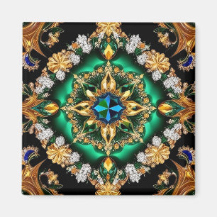 Magneet met Braziliaanse kleuren Design