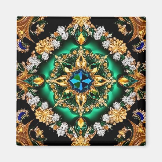 Magneet met Braziliaanse kleuren Design (Voorkant)