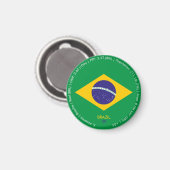 Magneet met Braziliaanse vlag (Voorkant / Achterkant)