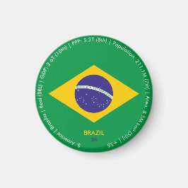 Magneet met Braziliaanse vlag