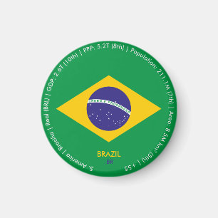 Magneet met Braziliaanse vlag