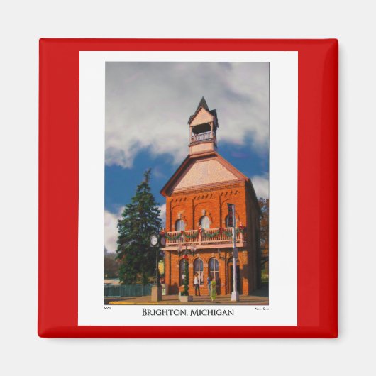 Magneet met Brighton Michigan Scene (Voorkant)