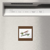 Magneet met Bruine Spotlijster (Insitu (Vaatwasser))