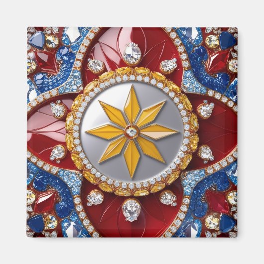 Magneet met Colombiaanse kleuren Design (Voorkant)