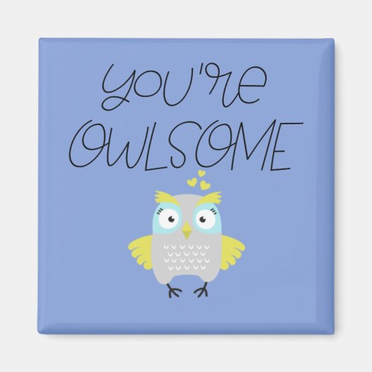 Magneet met cute uil (Voorkant)