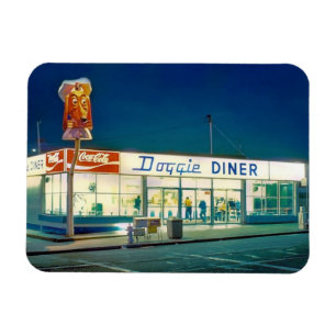 Magneet met Doggie Diner restaurant foto graphics