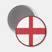 Magneet met Engelse vlag in vieze oude stijl (Voorkant / Achterkant)