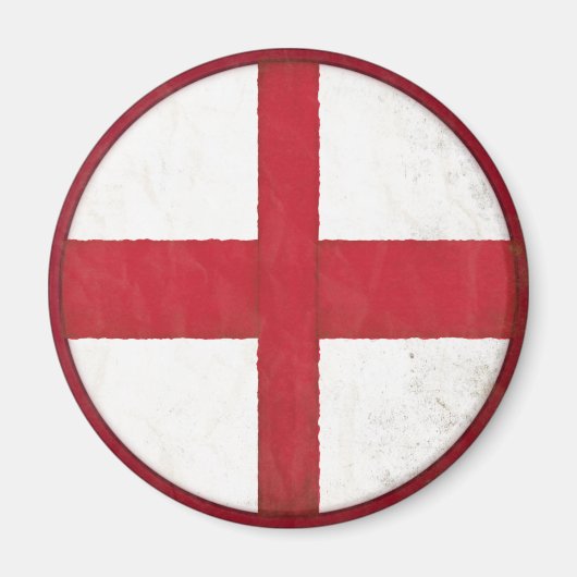 Magneet met Engelse vlag in vieze oude stijl (Voorkant)