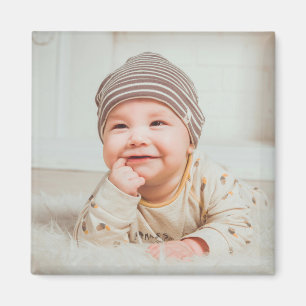 Magneet met familiefoto op maatgemaakte fotomagnee