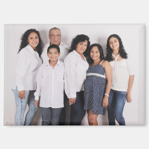 Magneet met familiefoto op maatgemaakte fotomagnee