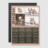 Magneet met foto collage van hond huisdier 4 voor (Voorkant / Achterkant)