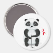 magneet met golfspel panda (Voorkant / Achterkant)