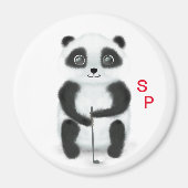 magneet met golfspel panda (Voorkant)