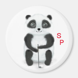 magneet met golfspel panda