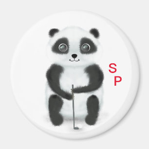 magneet met golfspel panda