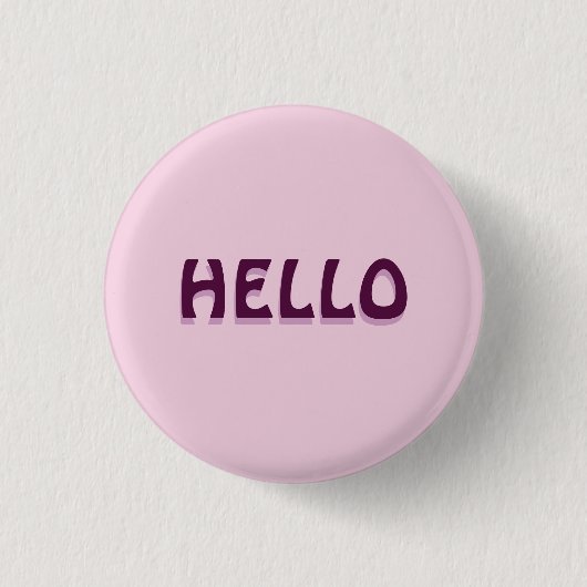Magneet met hallo ronde button 3,2 cm (Voorkant)