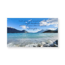Magneet met inspirerende quote over bergmeer foto