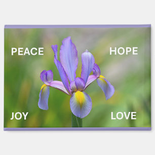 Magneet met Iris bloem en Advent thema's