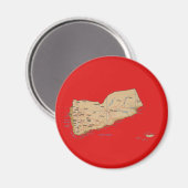 Magneet met kaart van Jemen (Voorkant / Achterkant)