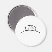Magneet met kat in bed, magneet met leuke kat (Voorkant / Achterkant)
