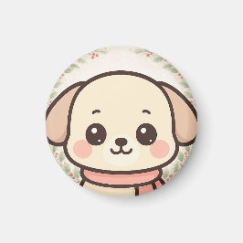 Magneet met Kawaii Hondje Gezicht 