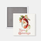 magneet met kerstfeest-begroeting voor Kerstmis (Voorkant / Achterkant)