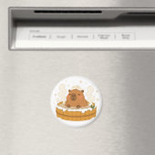 Magneet met knuffel Capybara Winter Onsen Sneeuw W (Insitu (Vaatwasser))