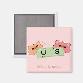 Magneet met knuffelberen verliefd