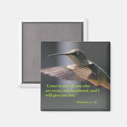 Magneet met kolibrie - geef je rust (Voorkant / Achterkant)