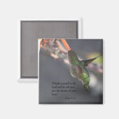 magneet met kolibrie - genot in de Heer (Voorkant / Achterkant)