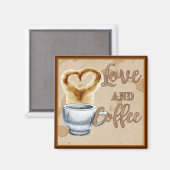 Magneet met Liefde en Koffie (Voorkant / Achterkant)