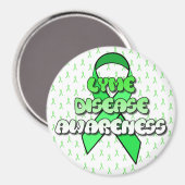 Magneet met lint voor Lyme-bewustzijn (Voorkant / Achterkant)