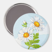 Magneet met Madeliefjes (Voorkant / Achterkant)