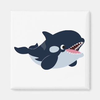 Magneet met malse cartoon baby orka