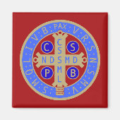 Magneet met Medaille van St. Benedictus (Voorkant)