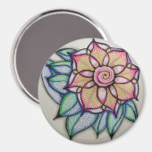 Magneet met Meditatie Bloem (Voorkant / Achterkant)