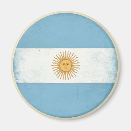 Magneet met Noodlijdende Vlag uit Argentinië (Voorkant)