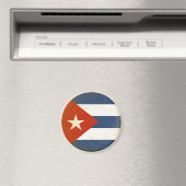 Magneet met Noodlijdende  Vlag uit Cuba (Insitu (Vaatwasser))