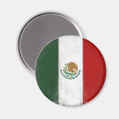 Magneet met noodvlag uit Mexico (Voorkant / Achterkant)