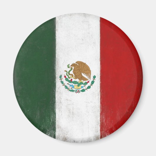 Magneet met noodvlag uit Mexico (Voorkant)