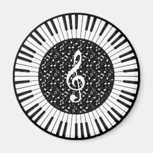 Magneet met ontwerp van cirkel van pianotoetsen