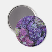 Magneet met paarse hortensia (Voorkant / Achterkant)