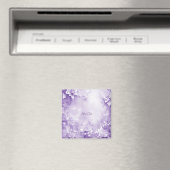 Magneet met paarse witte bloemen (Insitu (Vaatwasser))