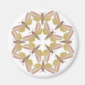 Magneet met prachtige havikmotten (Voorkant)