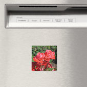 Magneet met print van roze rozen (Insitu (Vaatwasser))